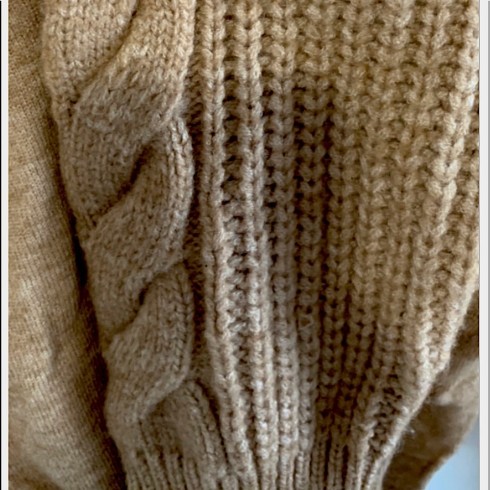 Knit detail khaki Sweater